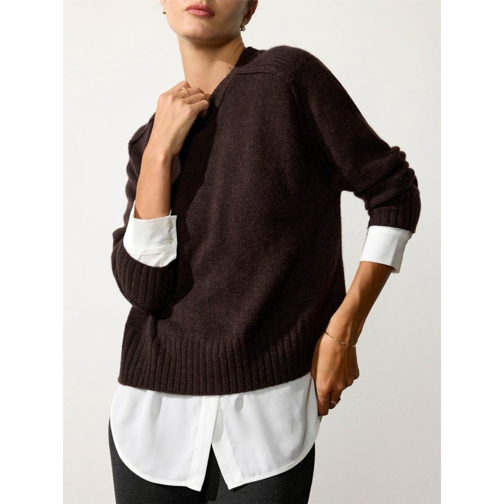 Brochu Walker The Parson Crew Looker Cashmere Blend Sweater Brown Size M Luxury